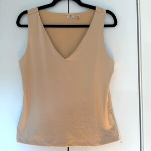 Beige Sleeveless Blouse- Size L